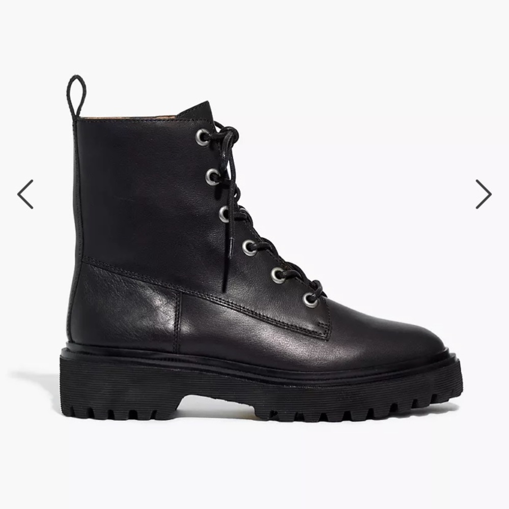 Brand New Madewell Lace-Up Black Boots Size 8.5